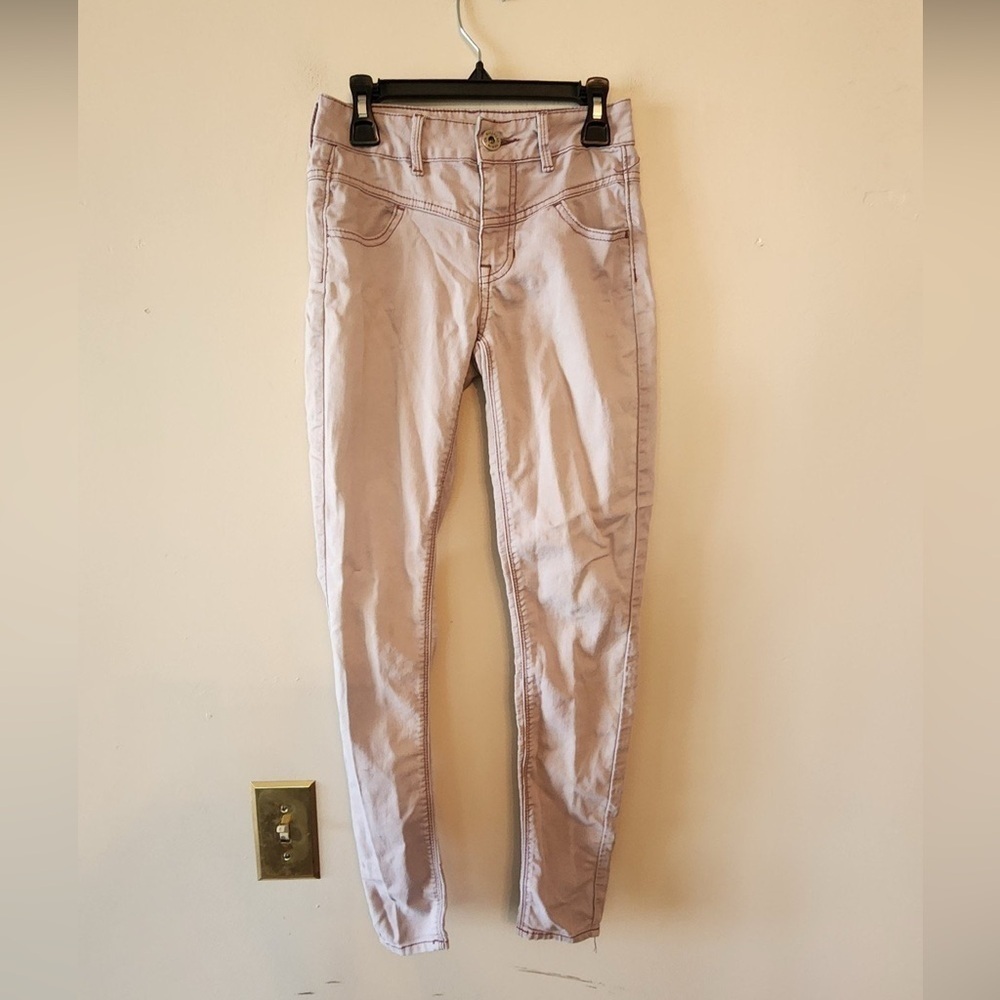 Bullhead purple high rise skinniest jeans size 0